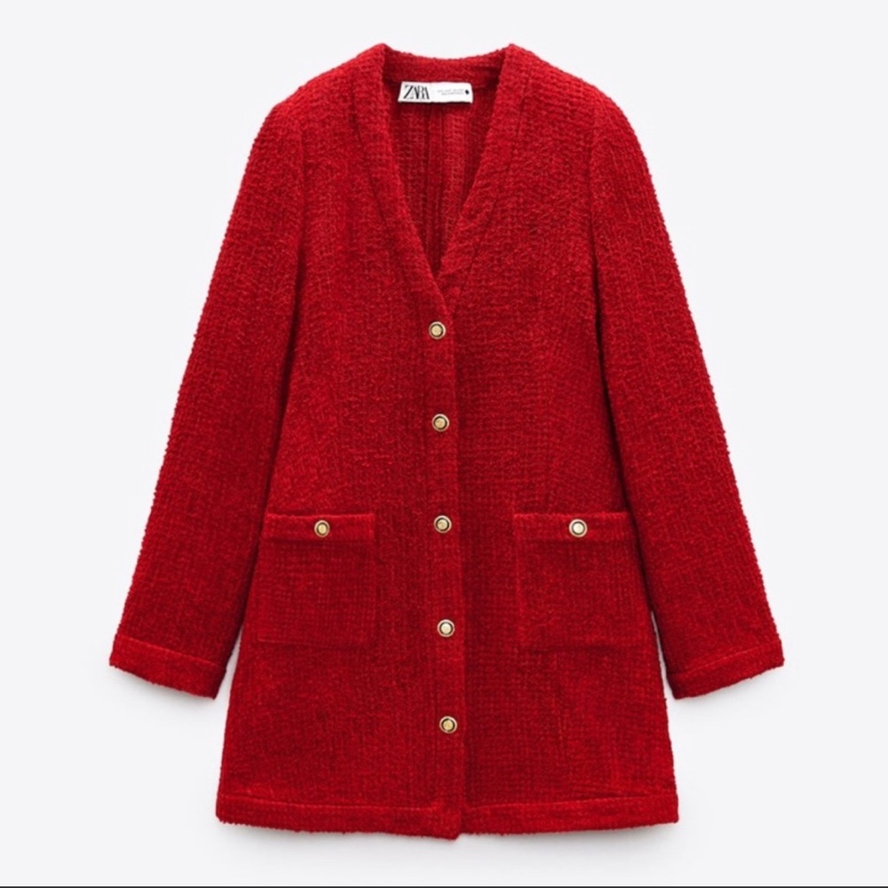 Zara Tweed Sweater Dress